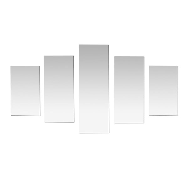 Latitude Run® Peel and Stick Mirror Tiles, Art Deco Panorama Design 5
